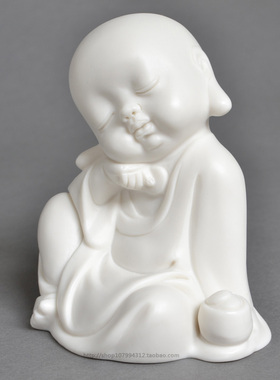 陶瓷工艺品创意小沙弥人物雕塑