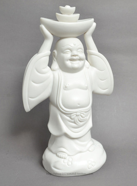 工艺品人物摆件白瓷家装弥勒佛像