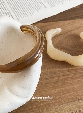 欧美跨境亚克力不规则开口手镯