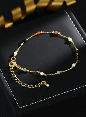 XKDDCT彩色天然石小众设计感复古