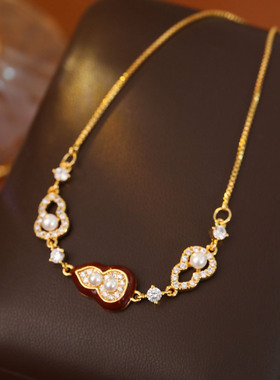 XKDDCT真金电镀珍珠锆石葫芦手链