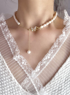 XKDDCT天然淡水珍珠项链简约法式
