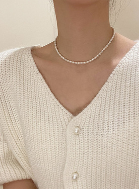 XKDDCT天然淡水珍珠项链简约法式