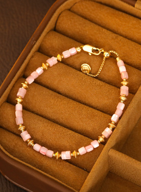 XKDDCT原创设计粉色石头串珠手链