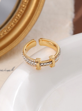 XKDDCT2025年爆款开口指环H字母