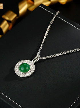 XKDDCT爆款新中式圆形吊坠项链通