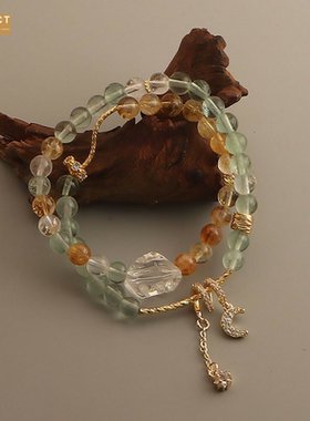 XKDDCT新款塔晶双圈葫芦吊坠绿