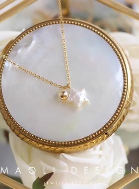 XKDDCT天然淡水珍珠五角星吊坠女