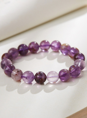 XKDDCT新款天然紫幽灵手链紫钛