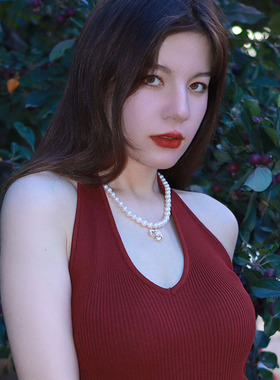 XKDDCT天然淡水珍珠女式颈链女山