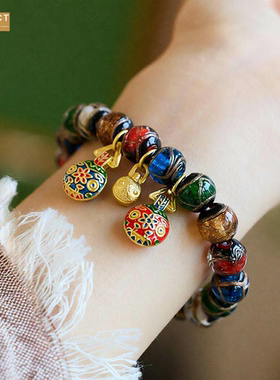 XKDDCT新款雍老秦香灰琉璃手串