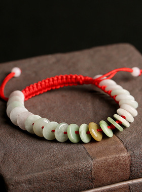 XKDDCT新款玉石手链玉石9mm编织