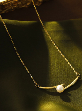 XKDDCT新款交叉筷子项链女单颗珍