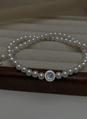 XKDDCT新款海蓝宝纯银强光正圆施