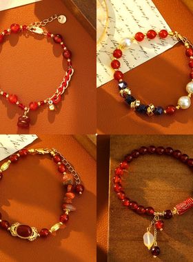 XKDDCT新款2025复古本命年红玛瑙