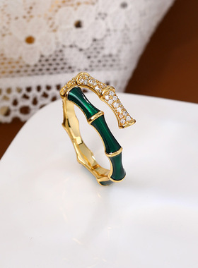 XKDDCT新款安可拉红滴油锆石竹节