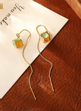 XKDDCT爆款猫眼石魔方项链耳环夏