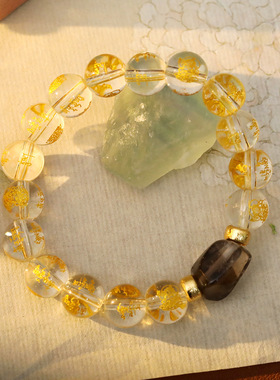 XKDDCT招财系列原创黄塔晶手链国