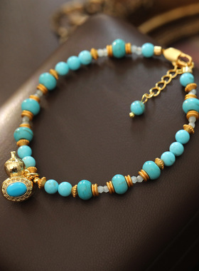 XKDDCT新中式绿松石手工串珠手串