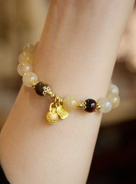 XKDDCT天然金发晶女黄发晶月光石