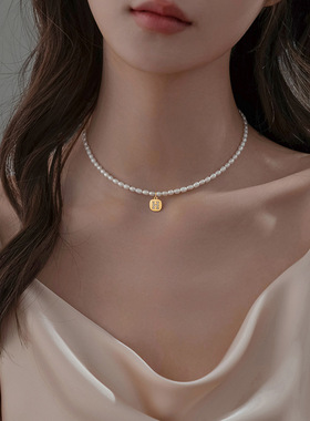 XKDDCT新款3mm小米珠天然珍珠项