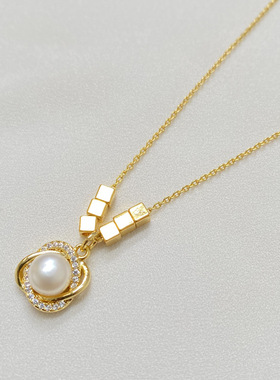 XKDDCT新款花环个性项链天然淡水