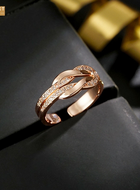 XKDDCT韩版8字扣戒指小众设计感