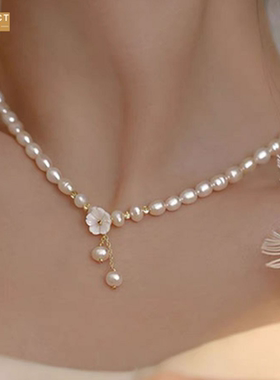 XKDDCT小众高级感贝壳花朵颈链5