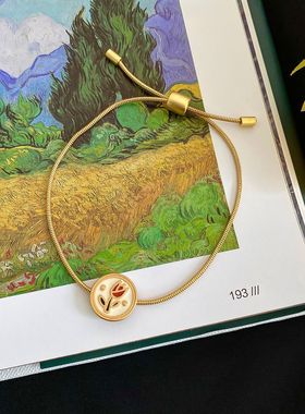 XKDDCT日系轻奢小雏菊白色珐琅滴