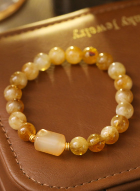 XKDDCT原创设计天然黄水晶金发晶