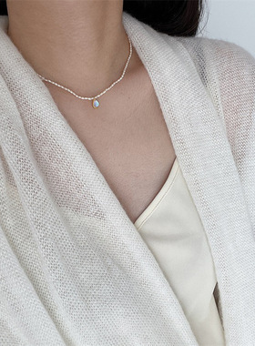 XKDDCT新款天然珍珠小米珠项链