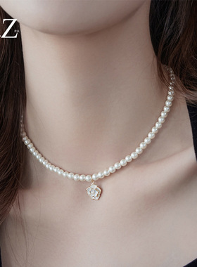 XKDDCT山茶花天然巴洛克珍珠项链