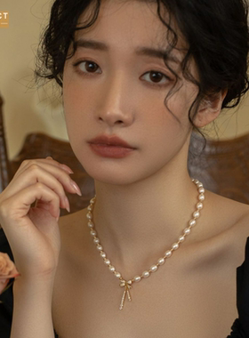 XKDDCT新款甜美蝴蝶结吊坠淡水