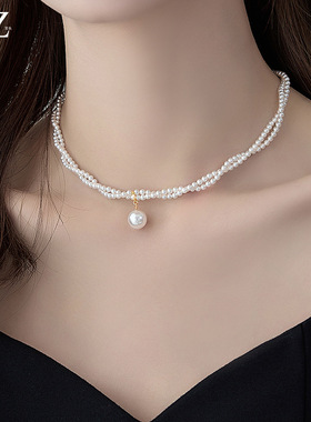 XKDDCT新款法式复古多层缠绕仿珍