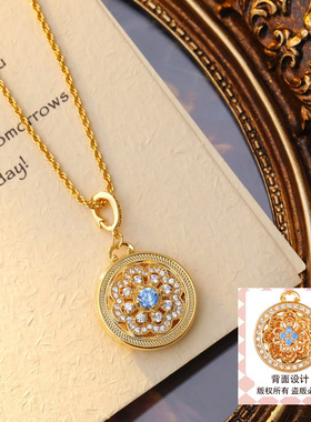 XKDDCT欧美复古风经典圆形花朵锆