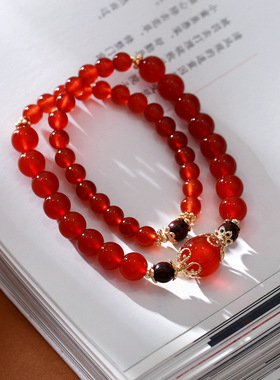 XKDDCT新中式天然红手链女本命年