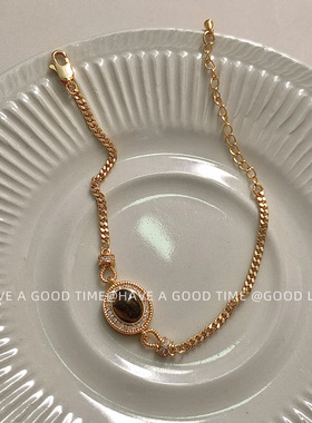 XKDDCT中古vintage风虎眼石手链