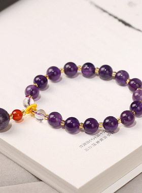 XKDDCT新款中国风天然紫手链单圈