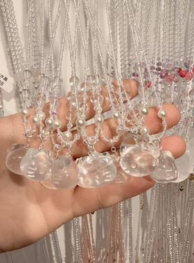 XKDDCT天然白水晶九尾狐手工雕刻