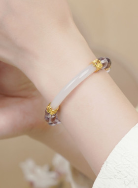 XKDDCT新款天然紫水晶净体女手镯