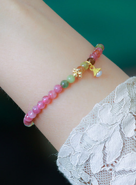 XKDDCT新款天然单圈手链吊珍珠