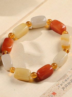 XKDDCT天然新疆金丝玉四方长骨头