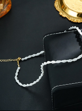 XKDDCT法式复古双层叠戴项链百搭