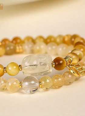 XKDDCT新款石虎眼阿赛双圈串珠