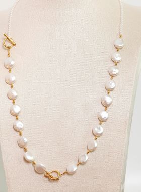 XKDDCT法式天然淡水珍珠项链巴洛