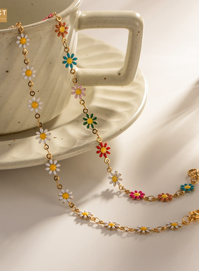 XKDDCT彩色小雏菊民族风高级感小