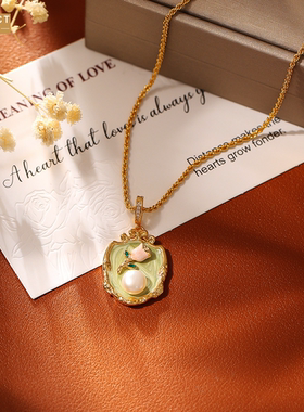 XKDDCT淡水珍珠莫奈花园项链风轻