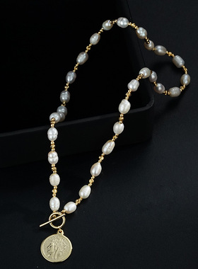 XKDDCT天然珍珠轻奢复古小众吊坠