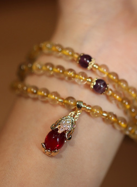 XKDDCT天然巴西金发晶多丝黄发晶