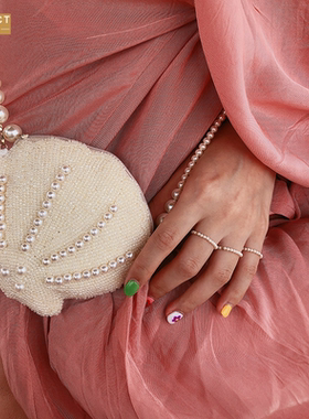 XKDDCT淡水戒指网红简约巴洛克珍